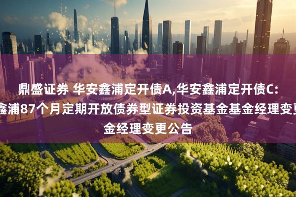 鼎盛证券 华安鑫浦定开债A,华安鑫浦定开债C: 华安鑫浦87个月定期开放债券型证券投资基金基金经理变更公告